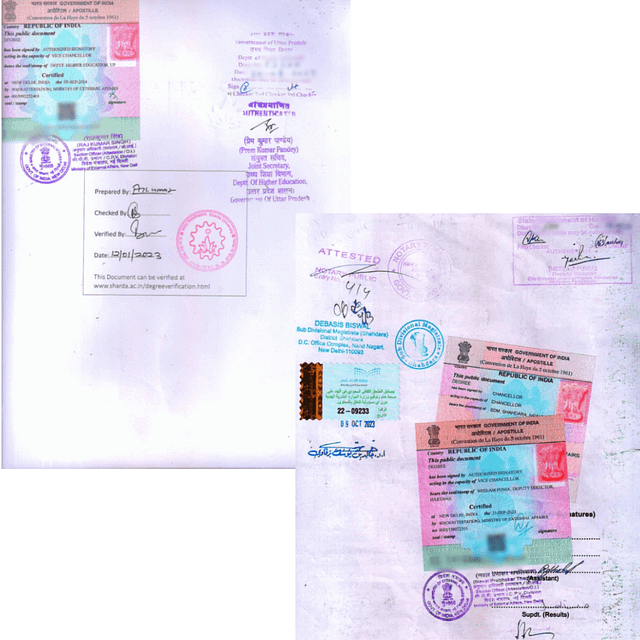 apostille service in india